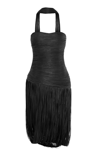 Marmar Halim Strapless Fringed Dress