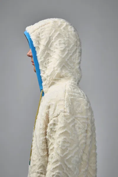 Casablanca Monogram Jacquard Oversized Fleece Jacket In White