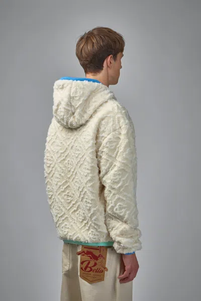 Casablanca Monogram Jacquard Oversized Fleece Jacket In White