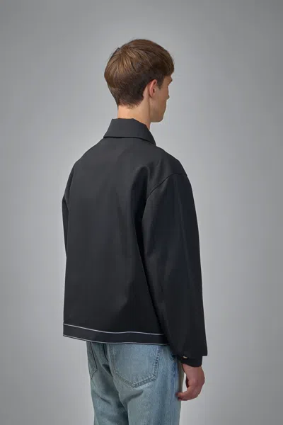 Casablanca Cropped Wool Jacket With Classic Collar In Black