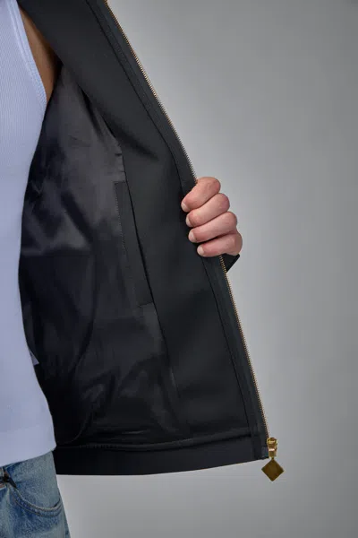 Casablanca Cropped Wool Jacket With Classic Collar In Black