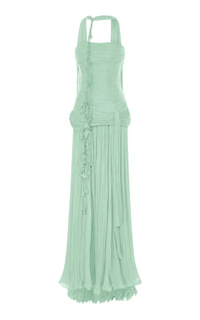 Marmar Halim Strapless Cape Detailed Gown