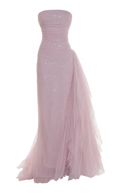 Marmar Halim Strapless Draped Ball Gown