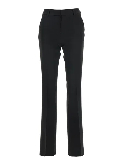 Pt Torino Stretch Fluid Tricotine Flare Pants In Black