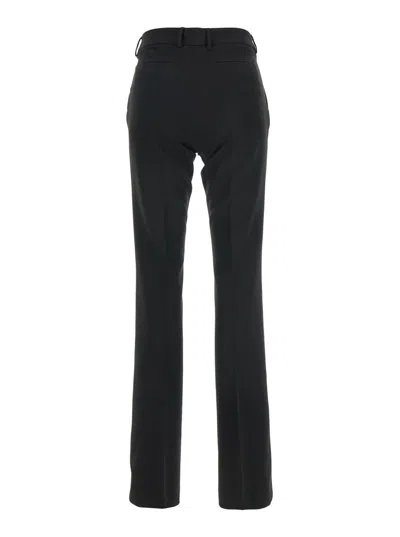 Pt Torino Stretch Fluid Tricotine Flare Pants In Black