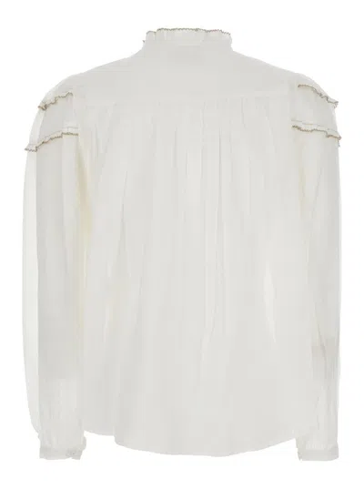 Isabel Marant Étoile Isabel Marant Etoile White Cotton Blend Christa Shirt In White