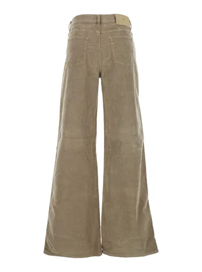 Pt Torino Cindy Soft Stretch Corduroy In Brown