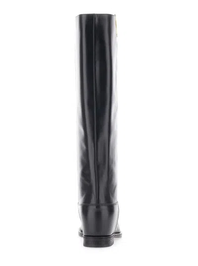 Via Roma 15 Knee-high Boots With Subtle V-gold Accent In Multi