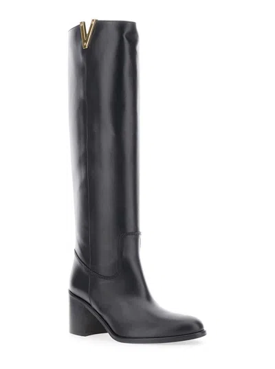 Via Roma 15 Knee-high Boots With Polished Leather