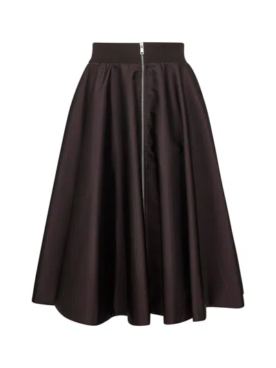 Prada Abbigliamento Brown Re-nylon Mini Full Skirt