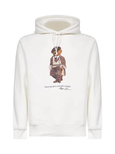 Polo Ralph Lauren Long Sleeve Hoodie In White