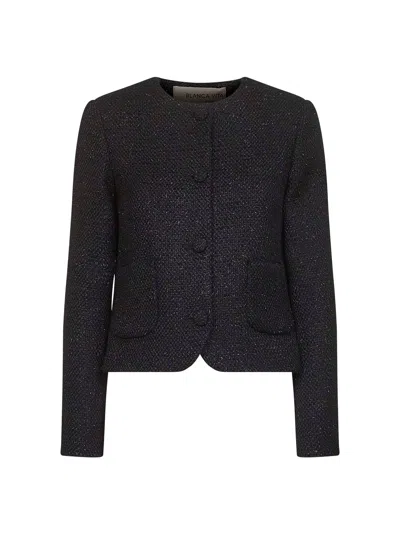 Blanca Vita Glitter Tweed Jacket In Animal Print