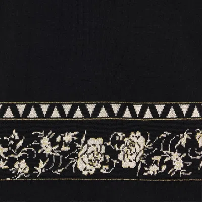Roberto Cavalli Knitted Polo Shirt With Jacquard Pattern In Black