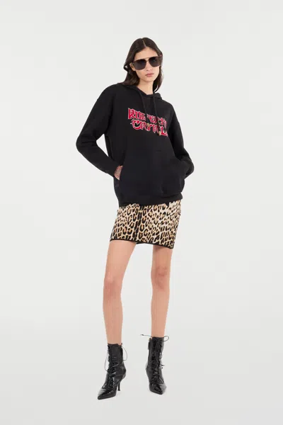 Roberto Cavalli Miniskirt With Jaguar Skin Print