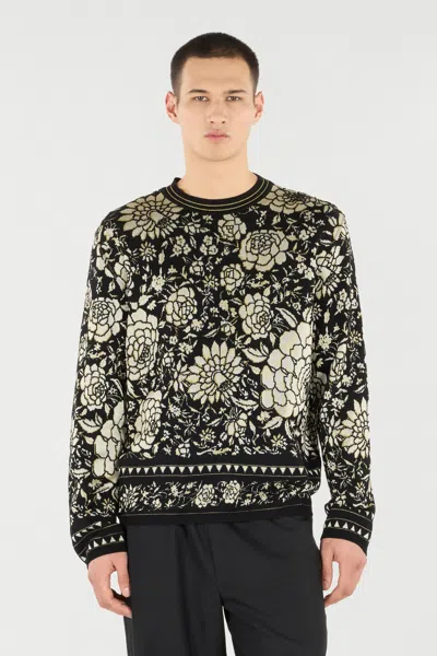 Roberto Cavalli Floral-pattern Wool Sweater