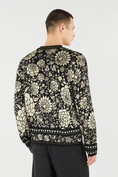 Roberto Cavalli Floral-pattern Wool Sweater