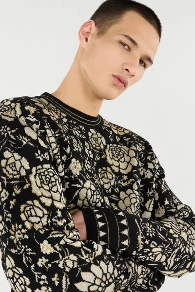 Roberto Cavalli Floral-pattern Wool Sweater