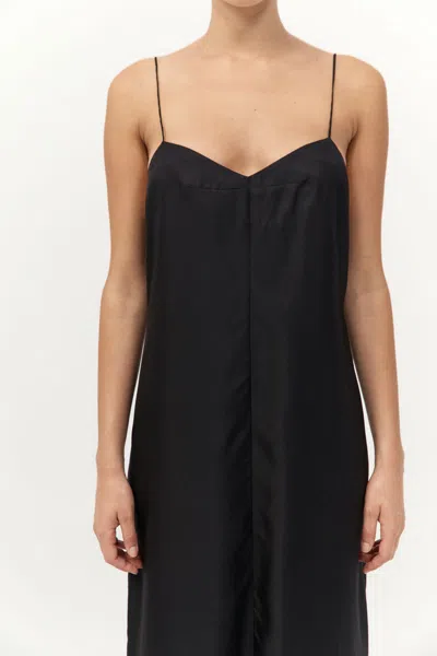 St Agni Silk Twill Slip Dress