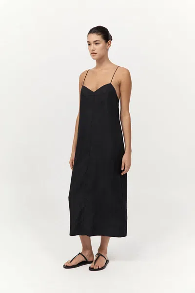 St Agni Silk Twill Slip Dress