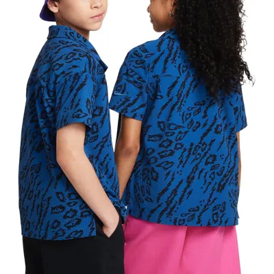 Nike (gs)  Sb Dri-fit Button-down Skate Shirt 'court Blue'