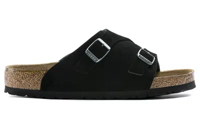 Birkenstock Zrich Soft Footbed Suede Leather Sandals 'black'