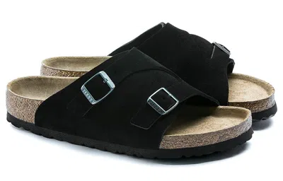 Birkenstock Zrich Soft Footbed Suede Leather Sandals 'black'