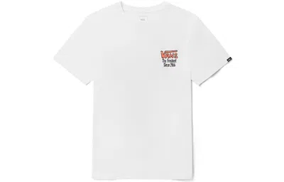 Vans Funny Printing Sports Round Neck Short Sleeve Unisex White