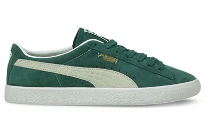 Puma Men's Low Shoe Suede Classic Xxi Vine/white In Green