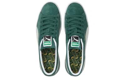 Puma Men's Low Shoe Suede Classic Xxi Vine/white In Green
