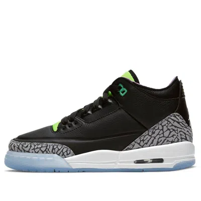 Air Jordan (gs)  3 Retro 'electric Green' In Black