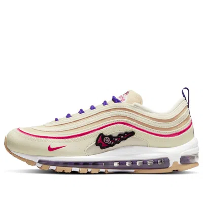 Nike Air Max 97 Se Next Sneakers In Sesame/electro Purple-white