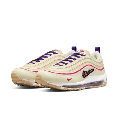 Nike Air Max 97 Se Next Sneakers In Sesame/electro Purple-white