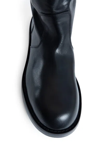 Ann Demeulemeester Osmo Boots In Grained Shiny Calfskin