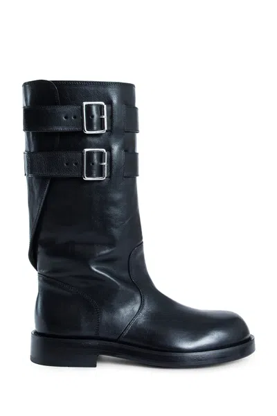 Ann Demeulemeester Osmo Boots In Grained Shiny Calfskin
