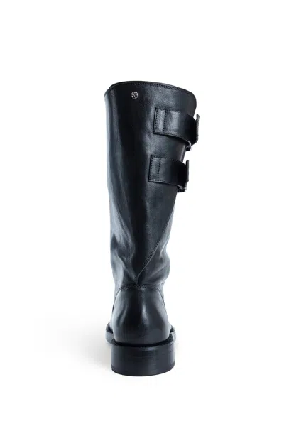 Ann Demeulemeester Osmo Boots In Grained Shiny Calfskin