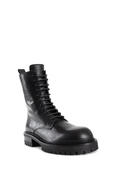 Ann Demeulemeester Skagi Ankle Boots In Grained Shiny Calfskin