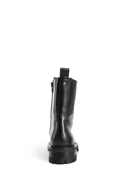 Ann Demeulemeester Skagi Ankle Boots In Grained Shiny Calfskin