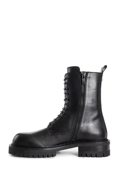 Ann Demeulemeester Skagi Ankle Boots In Grained Shiny Calfskin