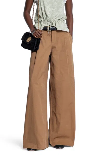 Chloé High-rise Wide-leg Pants In Cotton Canvas