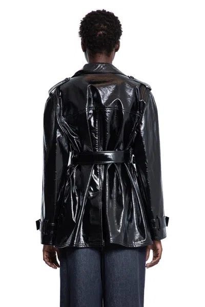 Chloé Belted Jacket In Shiny Coated Cotton