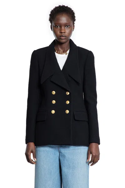 Chloé Double-breasted Blazer In Wool Bouclette