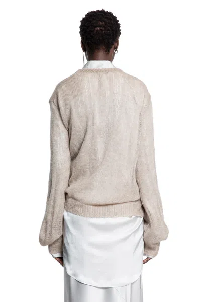 Ann Demeulemeester Zinaida Drawstring Sweater In Neutral