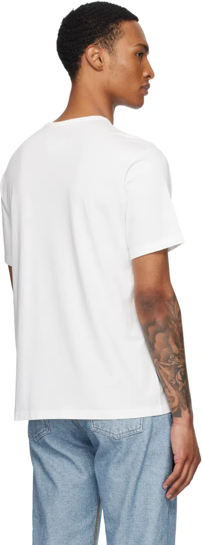 Mm6 Maison Margiela Cotton T-shirt With Number Graphics In White