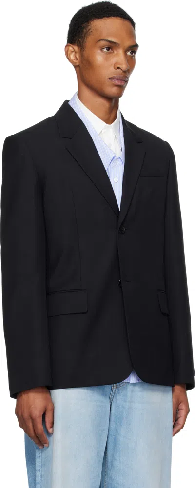 We11 Done Long-sleeved Suit Jacket In Black