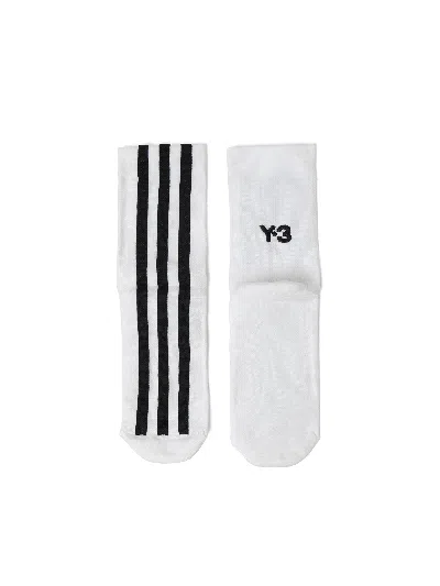 Y-3 Men's Stripe Socks In White