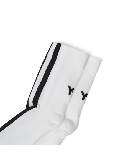 Y-3 Men's Stripe Socks In White