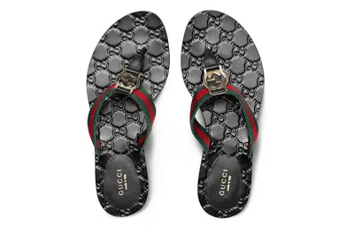 Gucci (wmns)  Gg Thong Web Sandal 'black'