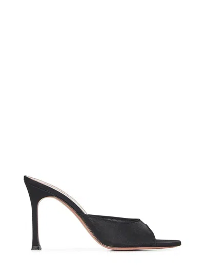 Amina Muaddi Alexa Mesh Slipper 95 Sandals
