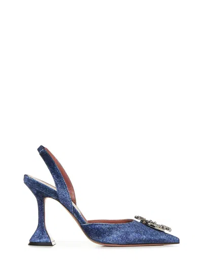 Amina Muaddi Begum Sling Décolleté In Blue