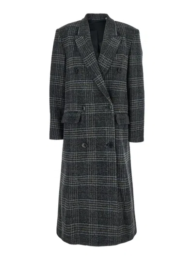 Isabel Marant Étoile Womens Grey Lexana Double-breasted Wool Coat In Gray